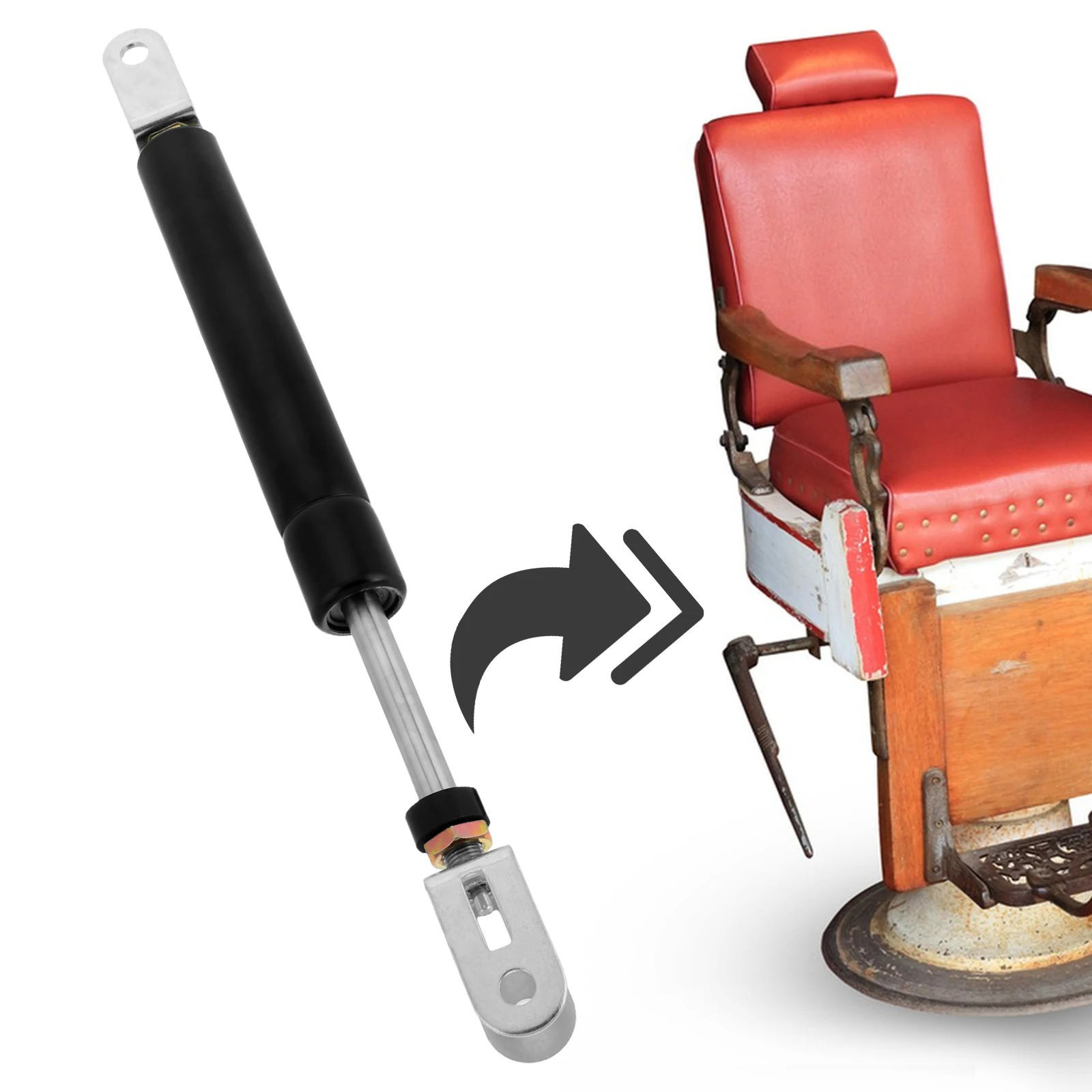 เก้าอี้ตัดผมกระบอกปั๊มไฮดรอลิกทดแทนอุปกรณ์นวดซาลอนลิฟท์แก๊สส่วนประกอบเฟอร์นิเจอร์ทนทานเรียบ