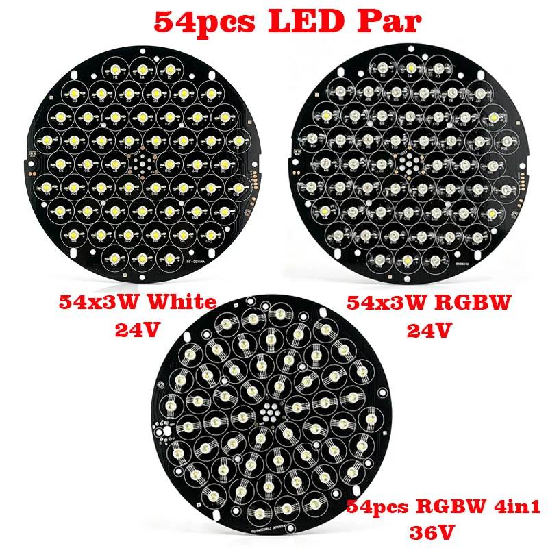 194 мм, 54 шт., 3 Вт RGBW LED-панель, белый RGBW 4-в-1 LED, 24В 36В, прочная сменная деталь для внутреннего светодиодного PAR-светильника.