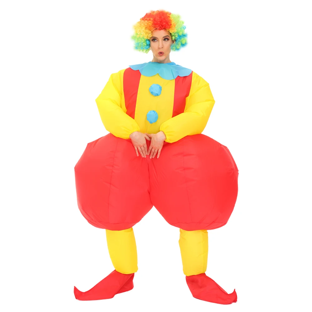 

Adult Big Ass Clown Inflatable Costume Funny Clown Inflatable Suit For Carnival Purim Fancy Dress Halloween Cosplay Clothing