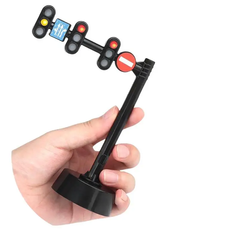 

1 шт., стоп-сигналы, модель для малышей, безопасность, образование, светофор, игрушки, аксессуары для головоломок, сцена, дорожный знак со светом и звуком