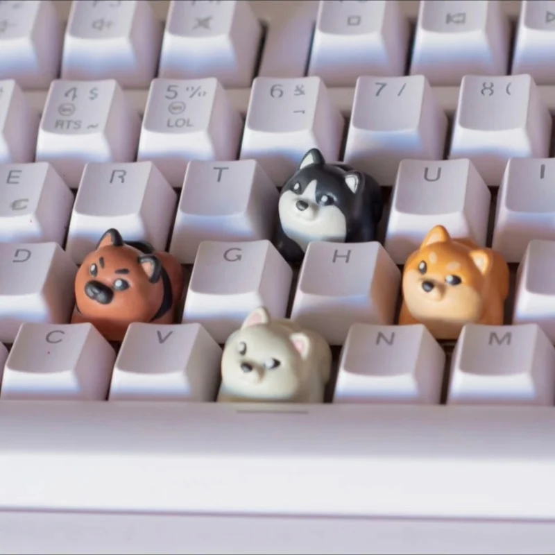 

Cute Shiba Inu Keycap Little Dog Animal Mechanical Keyboard Kit Desktop Decoration Computer Gaming Accessories