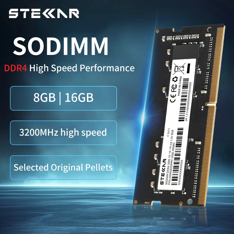 

STELLAR Memoria DDR4 3200Mhz 8GB 16GB laptop Memoria Ram 260Pin 1.2V SODIMM Notebook Memory RAM for Laptops