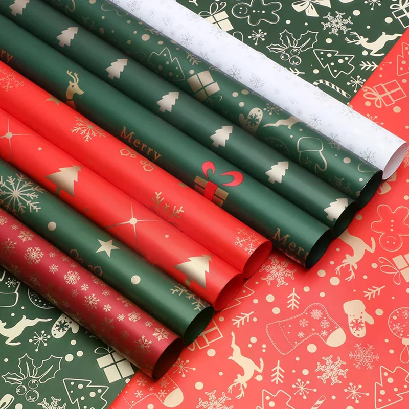 กระดาษห่อดอกไม้กันน้ำ 20 แผ่น ขนาด 57*57 ซม. สำหรับห่อช่อดอกไม้ ทำของขวัญคริสต์มาส DIY