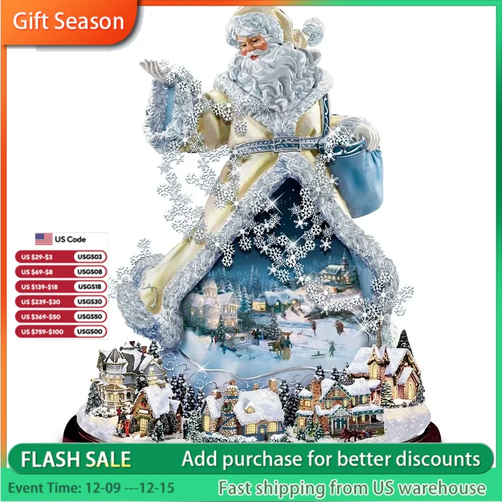 

Moving Santa Claus Tabletop Figurine: and to All A Good Night.