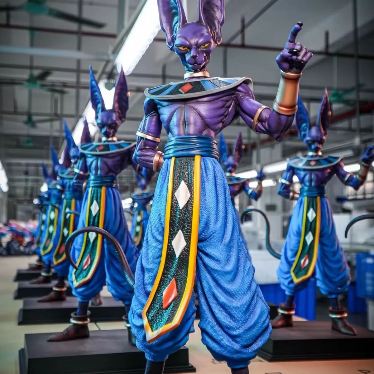 

In Stosk JT Toys 50cm Dragon Ball Z Anime Figure Beerus Gods of Destruction Figures PVC Statue Collection Model Decoration Gift