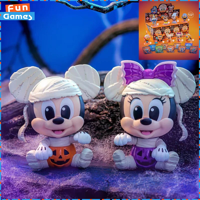 New Hot Toys Blind Box Disney Pumpkin Party COSBI Mystery Box Anime Figure Custom Collectible Toy Doll Ornament Halloween Gift