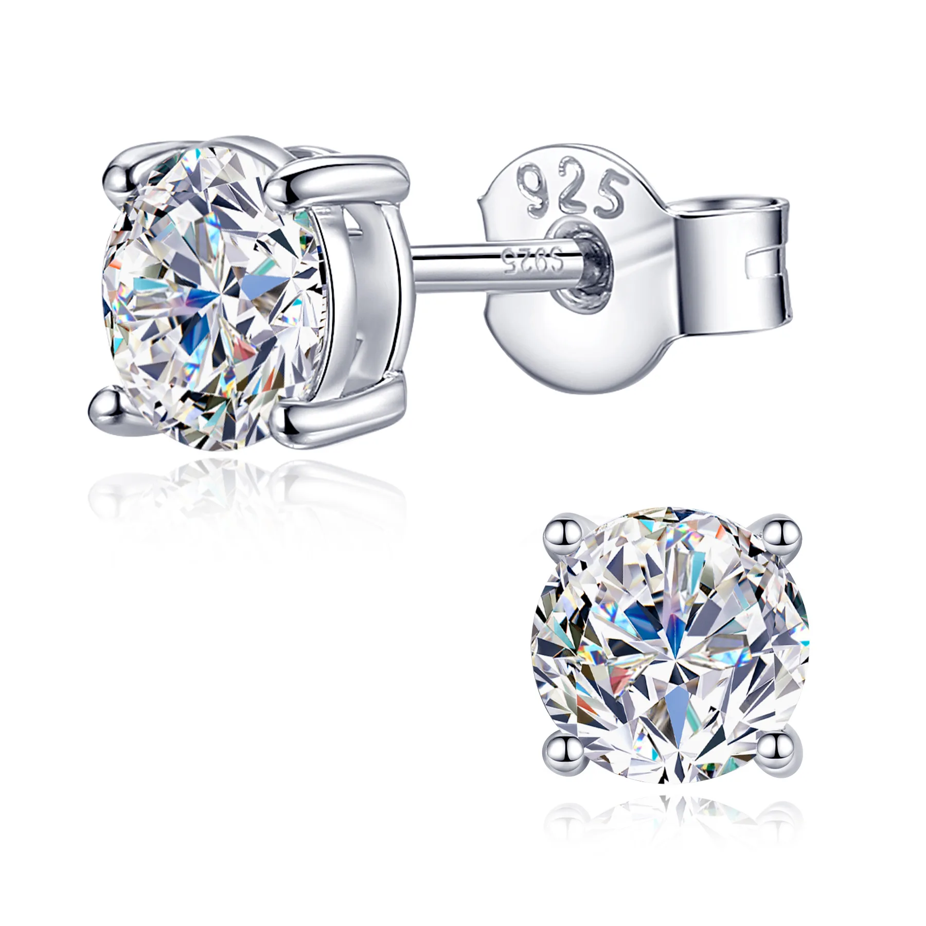 

Moissanite Stud Earrings for Women Men 925 Sterling Silver Moissanite Earrings D Color VVS1 Hypoallergenic Stud Earring Jewelry
