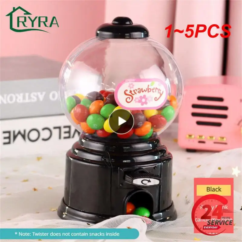 1~5PCS Cute Candy Piggy Bank Mini Sweets Machine Kids Bubble Gift Children Money Box Toys Dispenser Gumball Coin Saving Box Home