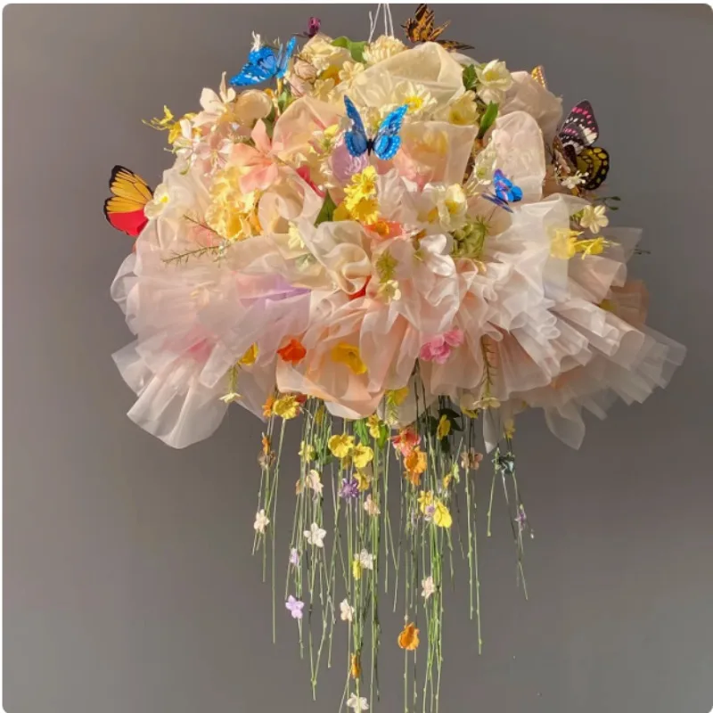 ball installation decoration commercial beauty Chen decorative decoration display handmade wedding beauty Chen window art