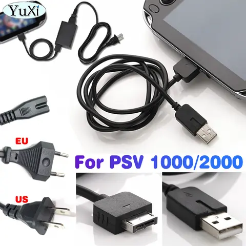 USB Charging Cable Transfer Adapter Wire for PSP 1000/2000 Data Charge Cord Linefor PS Vita PSV1000 2000 Power EU US AC Power