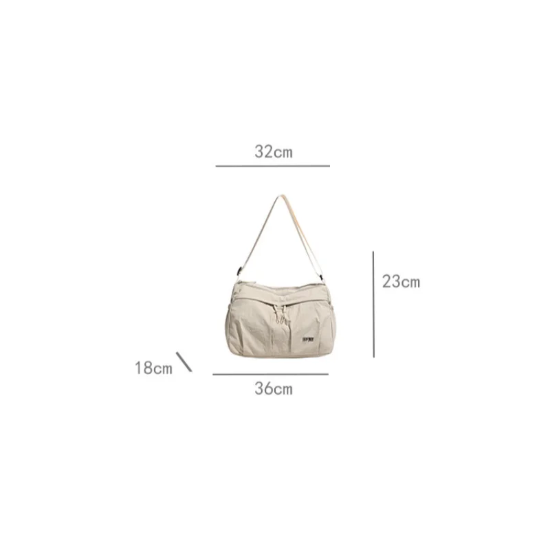 

Повседневные нейлоновые сумки-хобо через плечо с молнией, женские сумки 2025 года, модные вместительные однотонные сумки-тоут на одно плечо