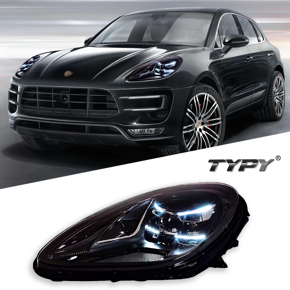 

Автомобиль для Porsche Macan 95B, обновленная фара 2014-2018, модифицированная для нового DRL, динамический указатель поворота, светодиодная фара, автоаксессуары