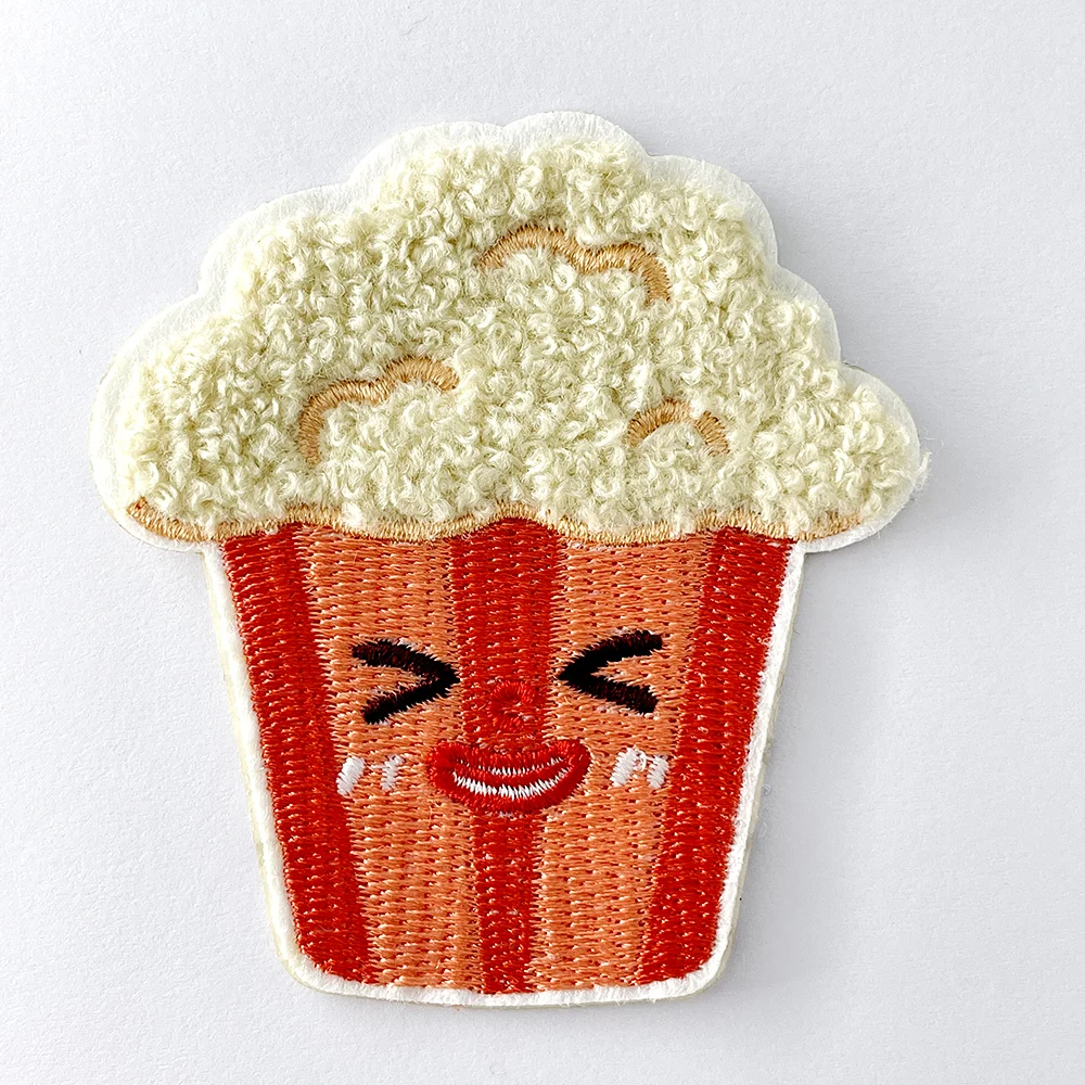 Popcorn Paste on Patch Mend Decorate Clothes Apparel Decoration Applique Cover Repair Hole Cloth Embroidery Parches Stickers