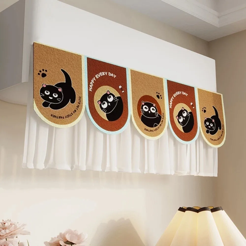 Self-Adhesive AC Wind Deflector Curtain No-Punching Anti-Direct Blowing Air Outlet Cover Cartoon Cute Air Conditioning Hood
