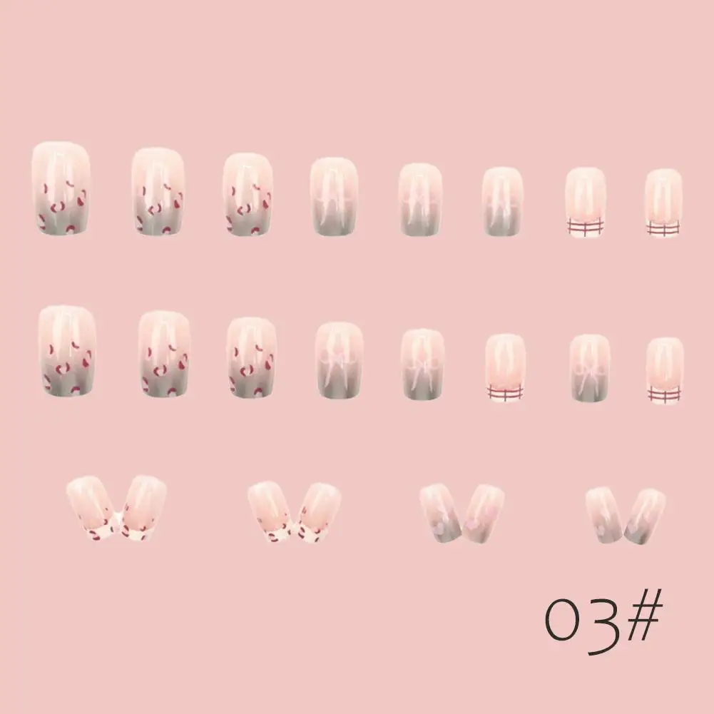 Nail Art Full Cover Künstliche Künstliche Nägel Patch mit Falschen Nägel Dreidimensionale Nägel Abnehmbare Relief Bohrer Schmetterling P R1M4