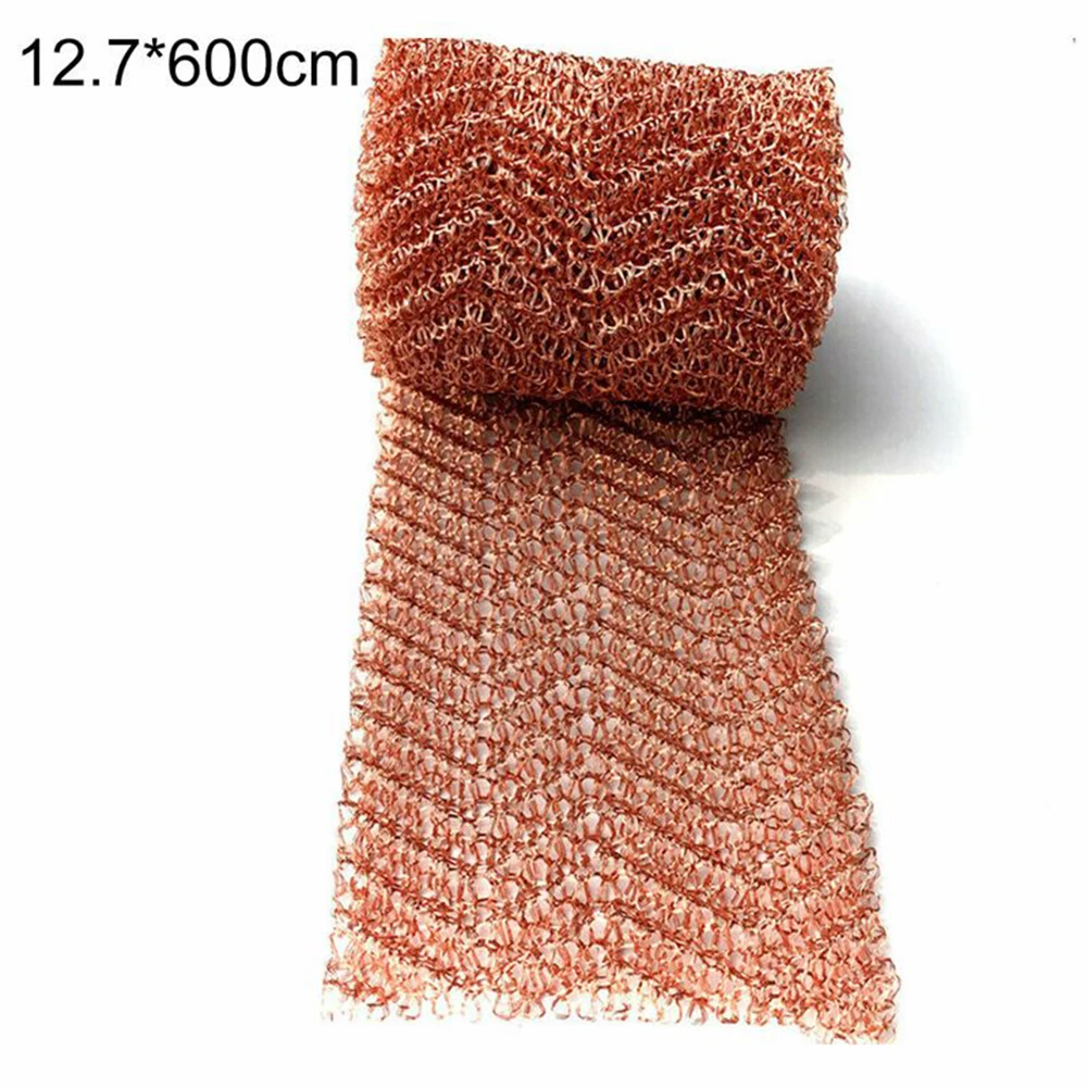 Pure Copper Wire Mesh 12.7CMx6M Elastic For Braided Shielding Fabric For Electromagnetic Wave Blocking And Exclusion Roll
