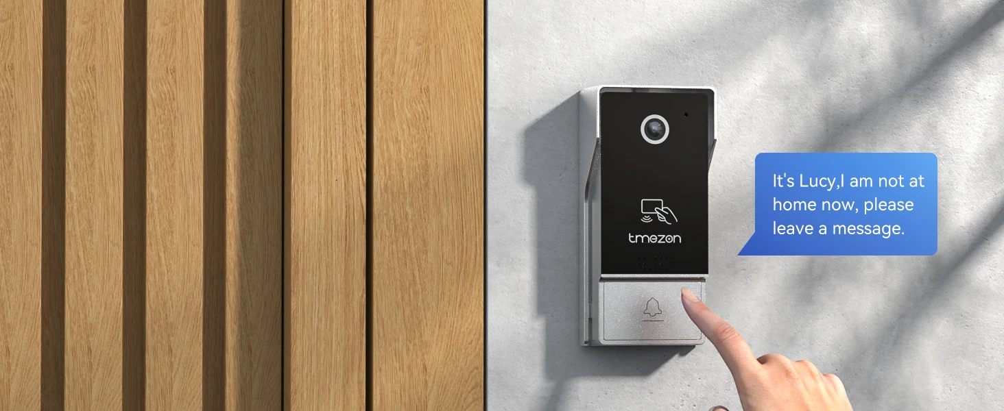 TMEZON Digitales Video-Gegensprechsystem für Zuhause, 7-Zoll-WLAN-Monitor, 1080P-Türsprechkamera, Video-Türklingel, Karte, Tuya-Entsperrung – Detail 8