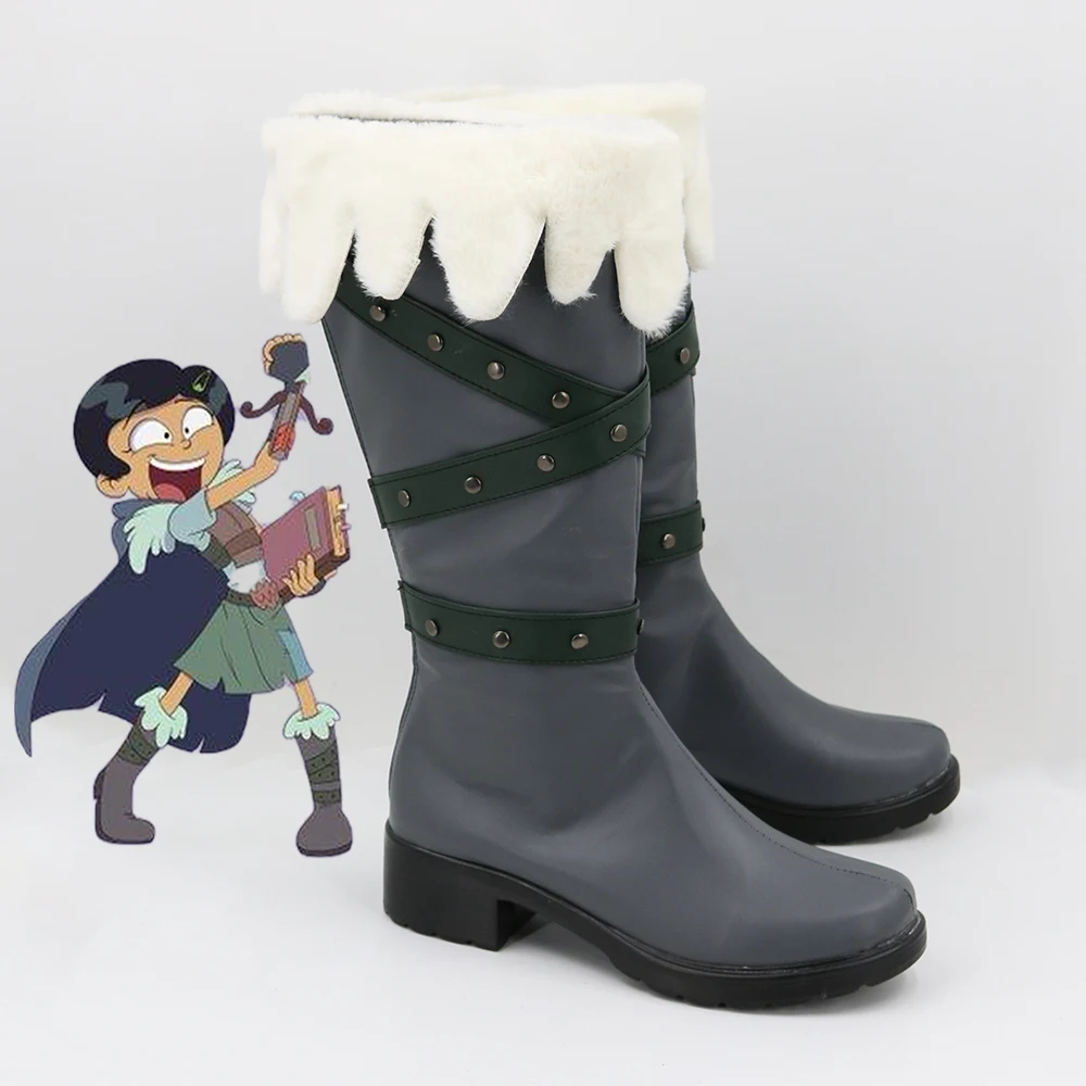 マーシー・ウーコスプレ靴ハロウィンカーニバルブーツアニメアクセサリーコスプレ小道具 Pu レザー靴カスタムメイド