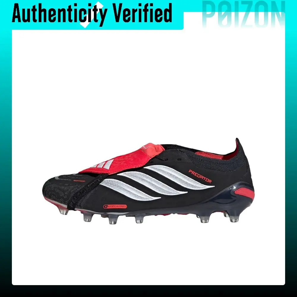 Adidas PREDATOR ELITE AG Artificial Ground Artificial Turf Soccer Shoes Unisex Black Red KI6296