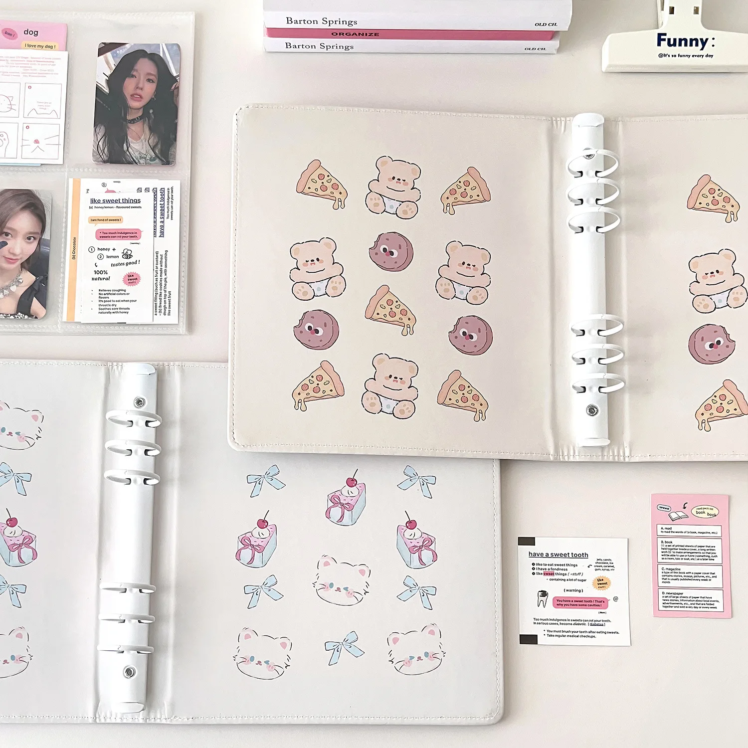 MINKYS Kawaii Cat PU Leatner A5 Kpop Photocards Collect Book 3inch Big Size Photo Cards Storage Album Korea Kawaii Stationery