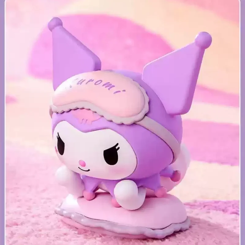 8cm Miniso Meileti Kuromi Sleepwear Sweetheart Party Blind Box Gift Doll Girl Gift Collectibles Desktop Ornament Kawaii