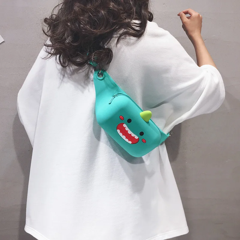 Silica gel Phone Bag Waist Pack Fanny Pack Belt Bag Sac Banane Femme Money bag Hip Hop Men Chest Bag candy Portfel beintasche