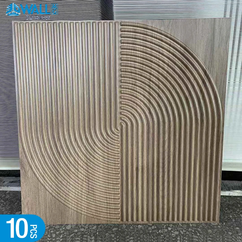 12pcs 50x50cm 3d, dekorasi rumah panel dinding 3d, non-self-adhesive Kayu ukir berlian geometris potongan seni 3d Stiker dinding