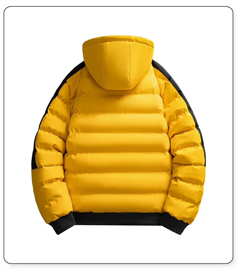2026 Winter Men's Cotton Jacket letter pattern double-faced Cotton Jacket men Winter Coat Edition Trendy Thick solid color