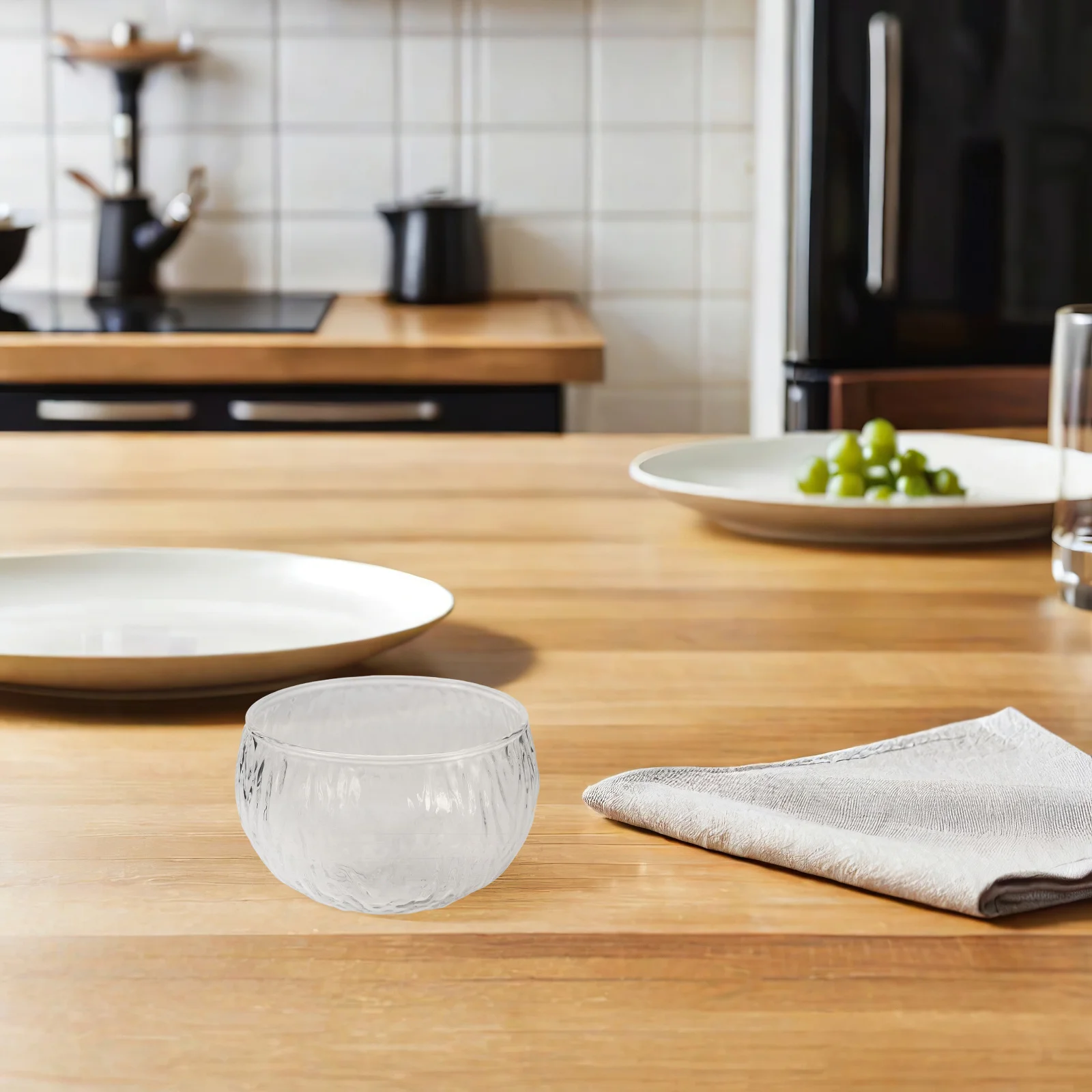 

20oz Traditional Chawan Aesthetic Matcha Bowl Clear Glass Tea Accessories Whisking Mixing Porridge Serving Snacks