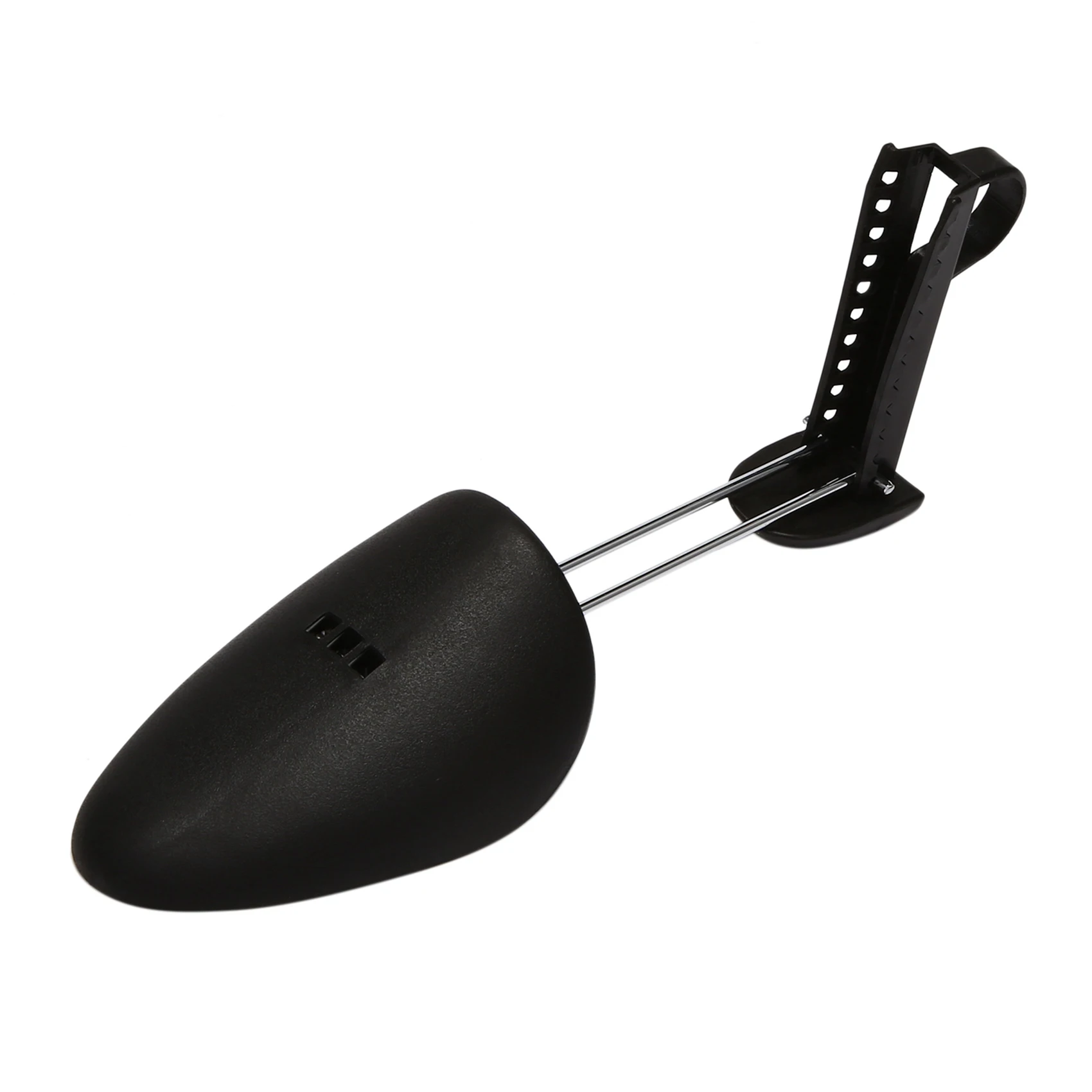 ABUM-10 أزواج من البلاستيك العملي بطول قابل للتعديل للرجال، حامل أحذية نقالة على شكل شجرة (أسود)