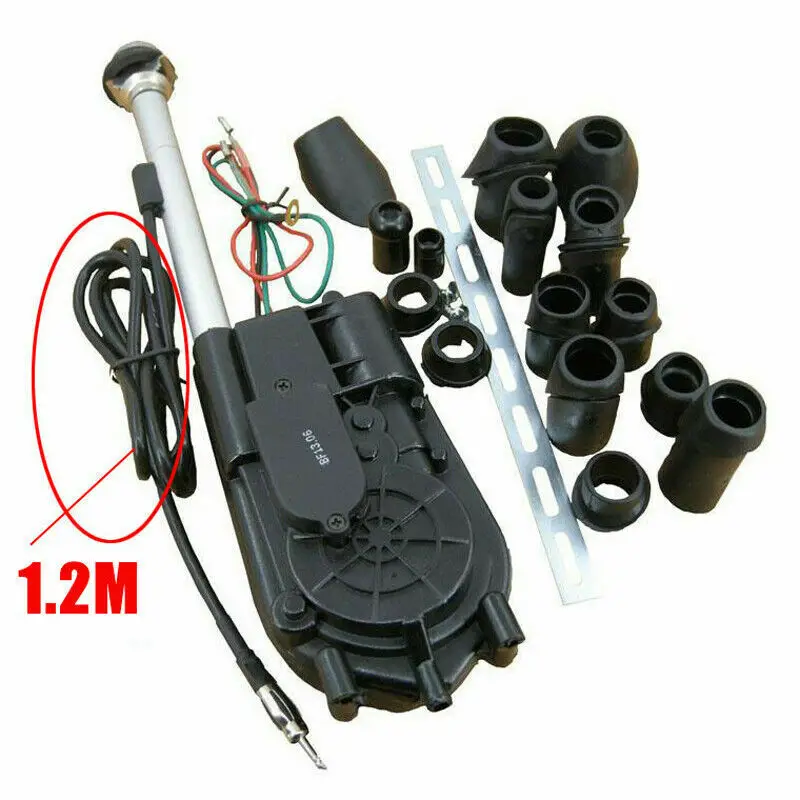 DC 12V Car Fully Stainless Steel Automatic Antenna Set Universal FM External High Quality Micro Relay Auto Outer Parts