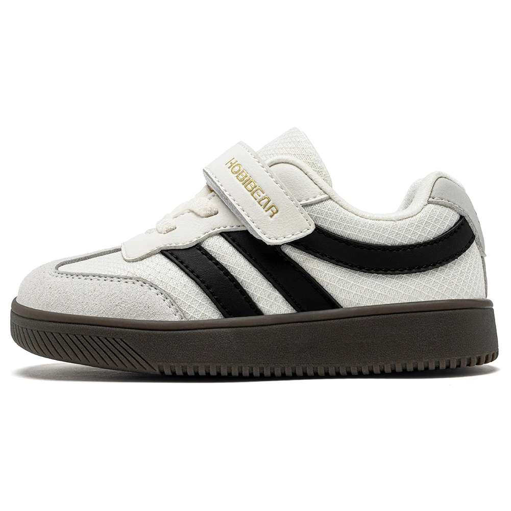 HOBIBEAR Schuhe mit breiter Zehenpartie für kleine Kinder, leichte Turnschuhe mit Klettverschluss, Kunstleder-Mesh-Wanderschuhe für Kleinkinder – Detail 11