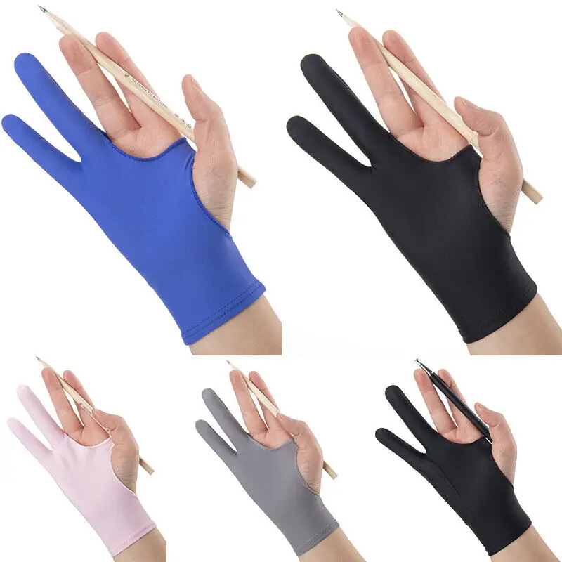 Two-Finger Painting Gloves Drawing Gloves Tablet Touch Artist Gloves Protect Screen Gloves Sketching Gloves For Ipad Air Pro