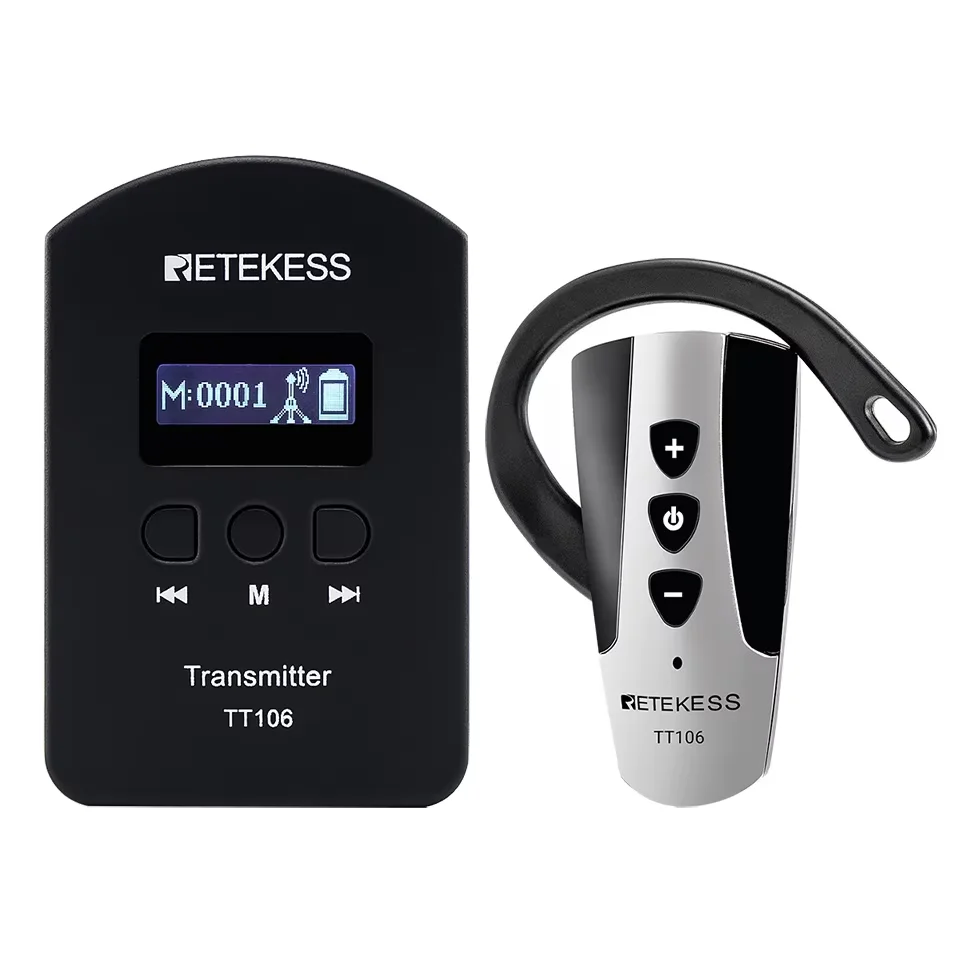 REKETESS TT106 2.4G UHF Audio-Guiding-System Reiseleiter-System Ohrbügel-Kopfhörer für Tourismus, Kirche, Übersetzung, Konferenz – Detail 17