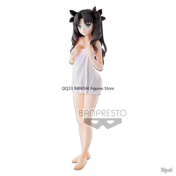 Bandai Ichiban Kuji Fate/EXTRA Last Encore Tohsaka Rin Nero Bath Towel Ver. Anime Action Figure Desktop Ornaments Model Gift