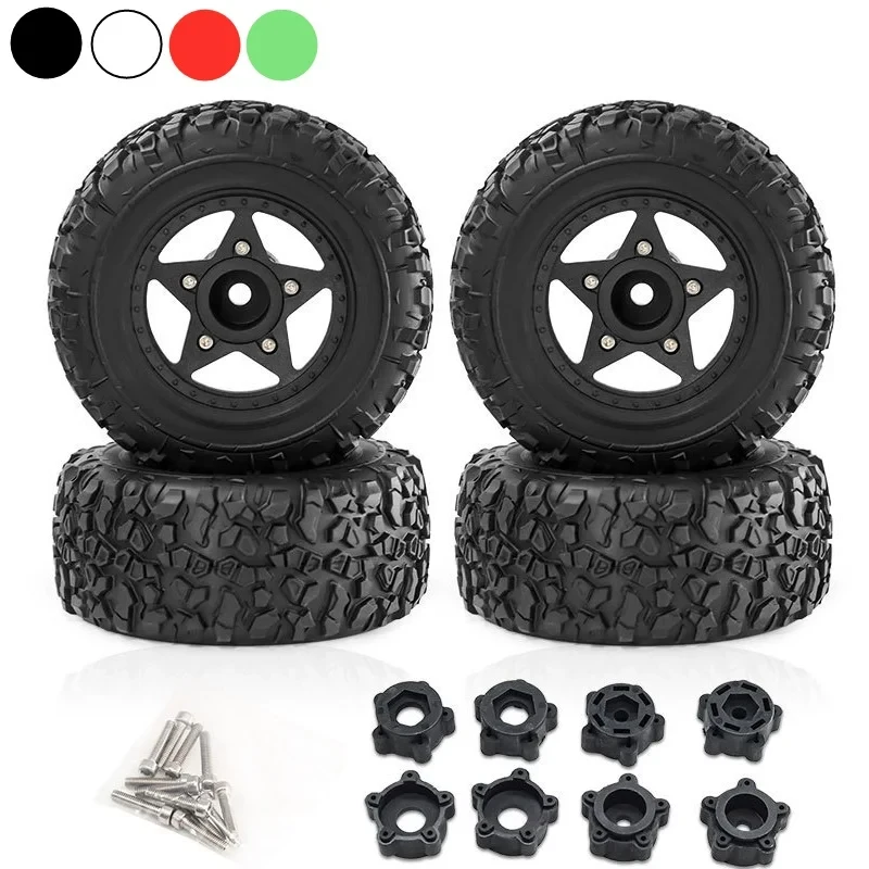 

4Pcs 109mm 1/8 1/10 Short Course Truck Tire with 12mm 14mm 17mm Wheel Hex for Traxxas Slash ARRMA SENTON Vkar SCTX10 HPI RC Car