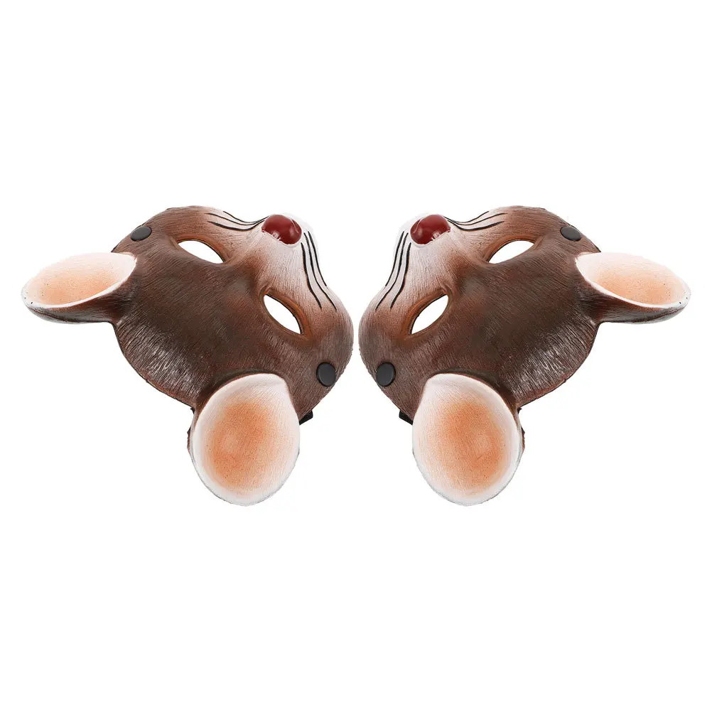 

2pcs Realistic Rat Halloween Masks For Adults Kids Animal Costume Party Carnival Cosplay Mask Set Lightweight Simulation Face