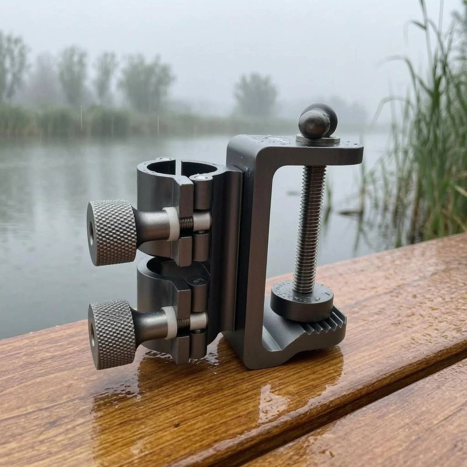 

Clamp on Rod Holder Compact Aluminum Rod Holder Adjustable-Angle Mount Corrosion Resistant Clamping Mount Universal Fit