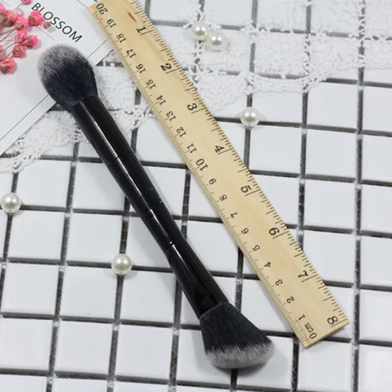 ダブルエンドメイクブラシフェイスブラシ修復ブラシ輪郭ブラシ液体クリームパウダーフェイス美容化粧品ツール