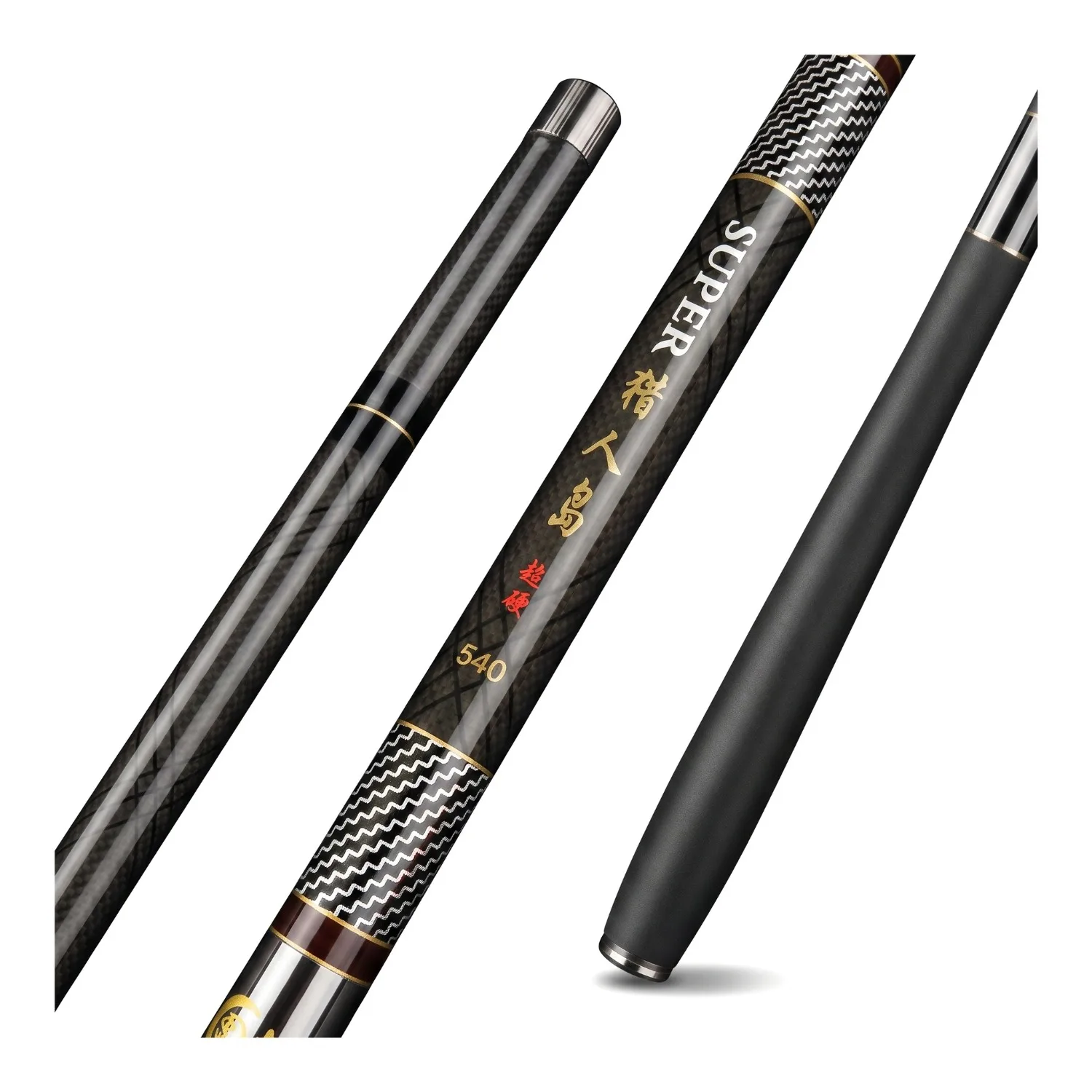 Goture 3.6-6.3M High Density Carbon Telescopic Hand Fishing Rod Super Portable Stream Fishing Pole Anti-Wear Outdoor Angling