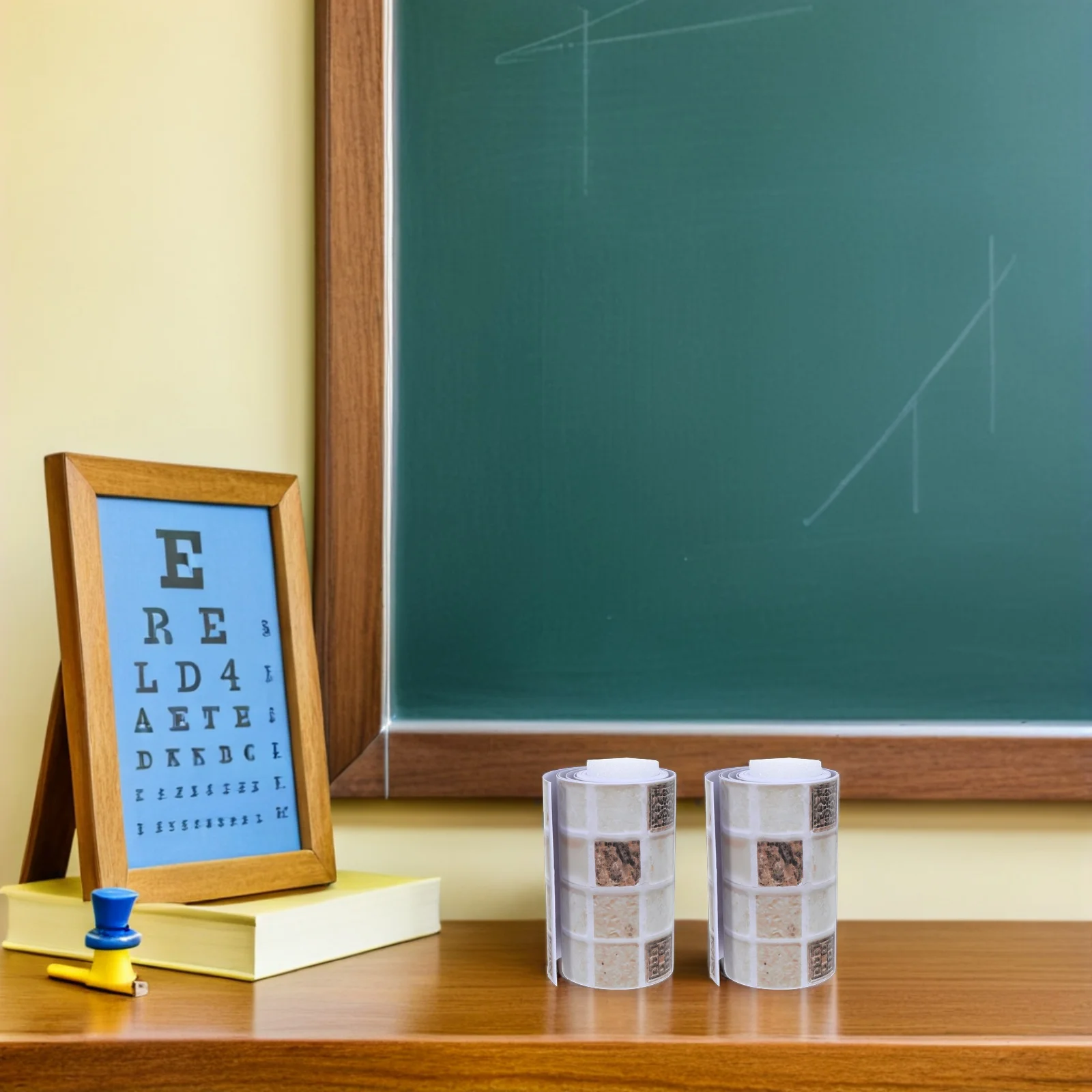 2 Rolls Self-Adhesive Checked Border Wall Sticker For Bulletin Board Classroom Office Display Chalkboard Trim Pvc Peel Stick