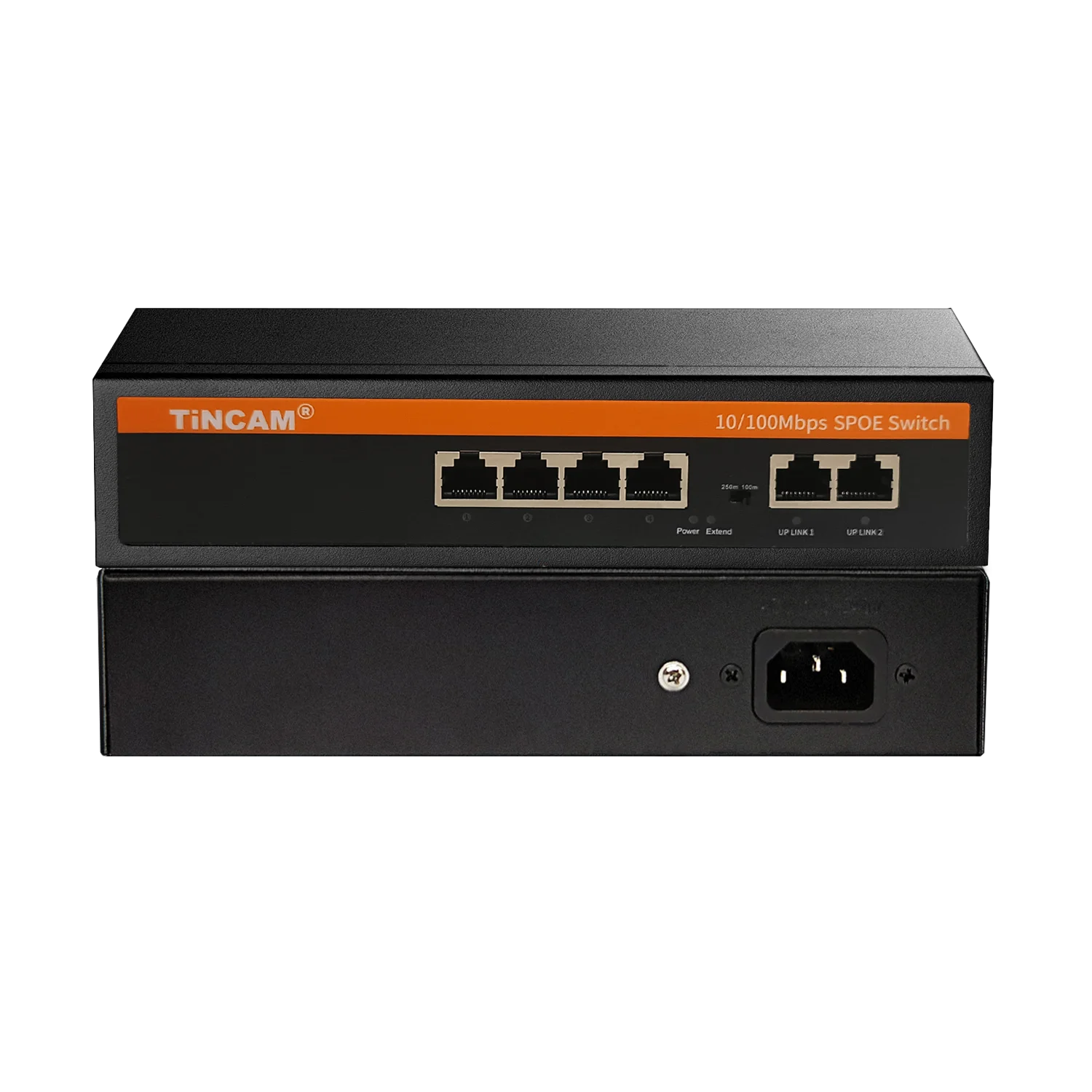 TiNCAM-Switch Power Over Ethernet, Rede Poe para Câmera IP, Vlan Smart Switch, 10 portas, 250m, 4 mais 2, 10 portas, 10 m, 100m