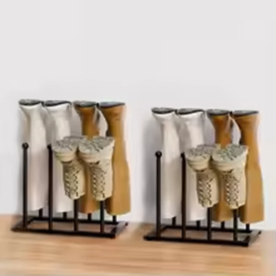 Vertical Metal Boot Rack Standing Shoes Drying Stand For Wader Tall Boots Cowboy Boots Shoes Organizer For Closet Entryway Patio - view 3