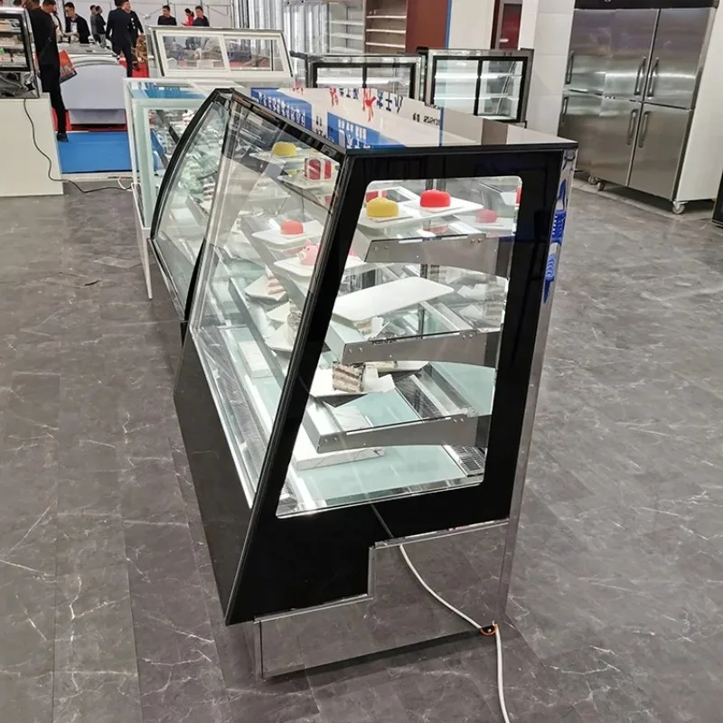 مبردات تجارية سريعة للوجبات الخفيفة، مبرد باب زجاجي مفتوح للاستخدام في السوبر ماركت لعرض كعكة الآيس كريم