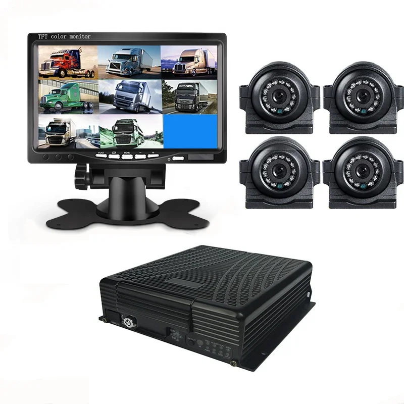 Dvr per auto a 4 canali 4ch MDVR Videoregistratore mobile Dvr per veicoli Sistema di telecamere di sicurezza per auto Registratore video Kit Camara DVR per automobili