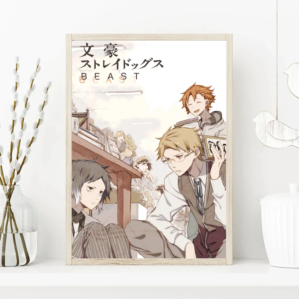 Bungo Stray Dogs Dazai Chuuya Anime Posters Sticky Whitepaper Sticker DIY Room Bar Cafe Kawaii Room Decor