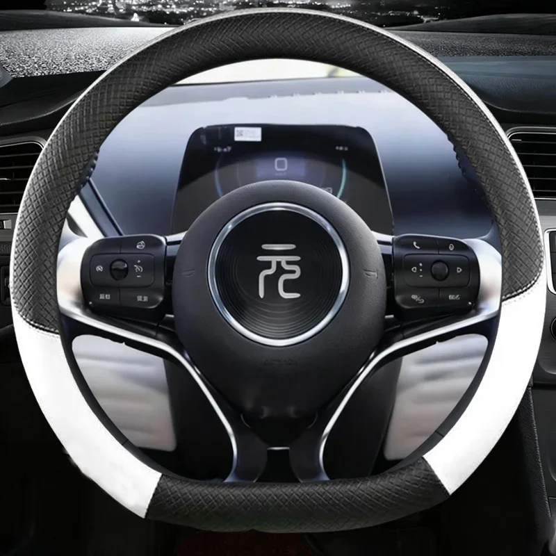 For BYD Atto 3 Atto 3 EV Yuan Plus 2022 2023 Microfiber Leather Sport D Shape Car Steering Wheel Cover Auto Accessories