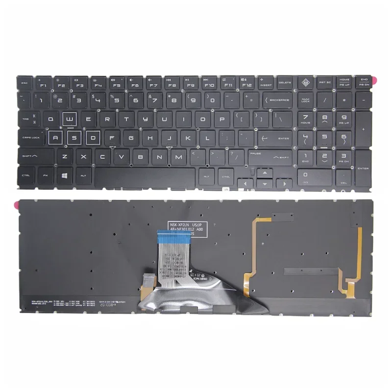 Imagem -02 - Teclado de Laptop Americano com Luz de Fundo para hp 15-dh 15-dc Q211 C143 Omen 15 dc Dc0003la Dc005tx Dc0004tx 15-dh Tpn-q211