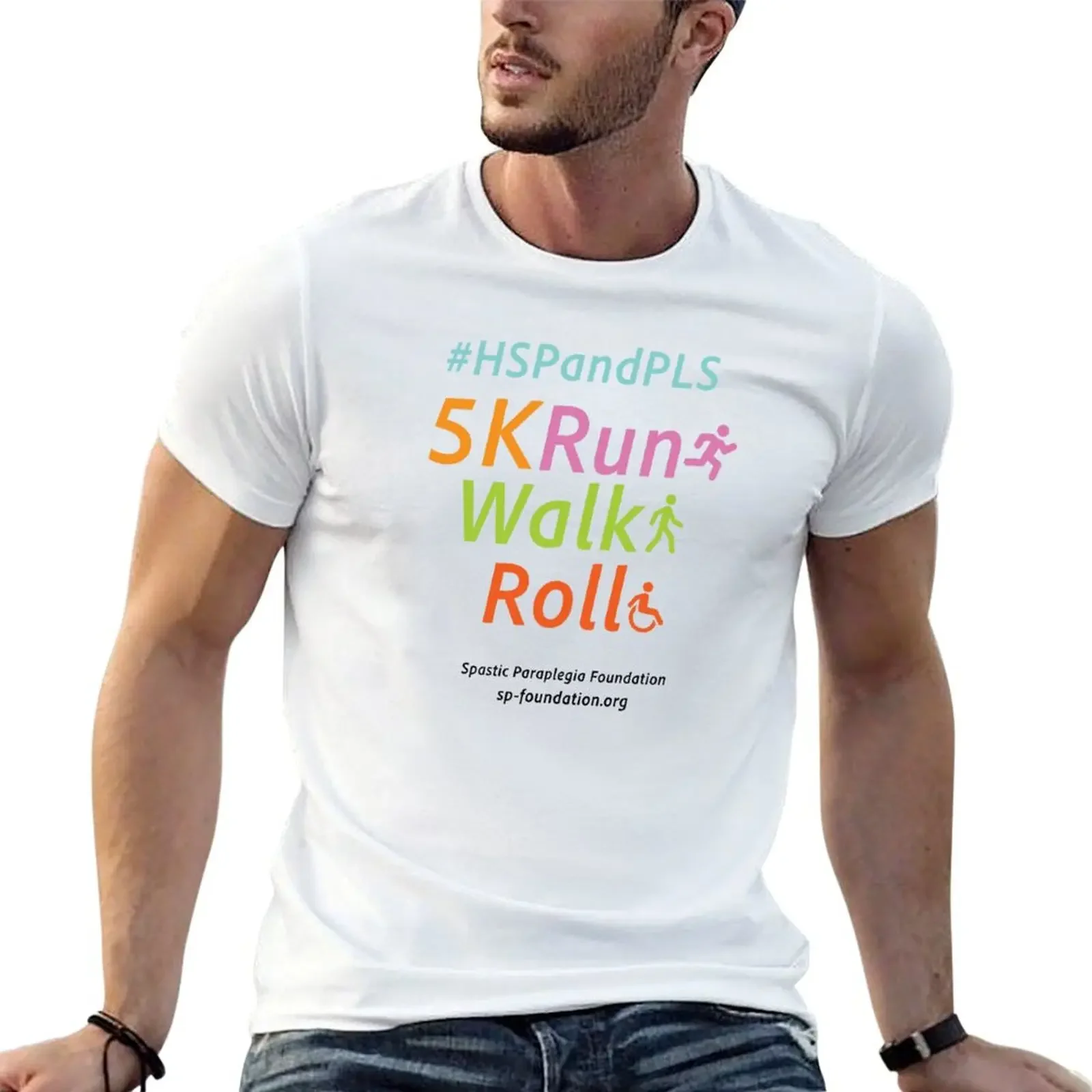 5K Run, Walk, or Roll T-Shirt customs shirts graphic tee funny t shirts for men