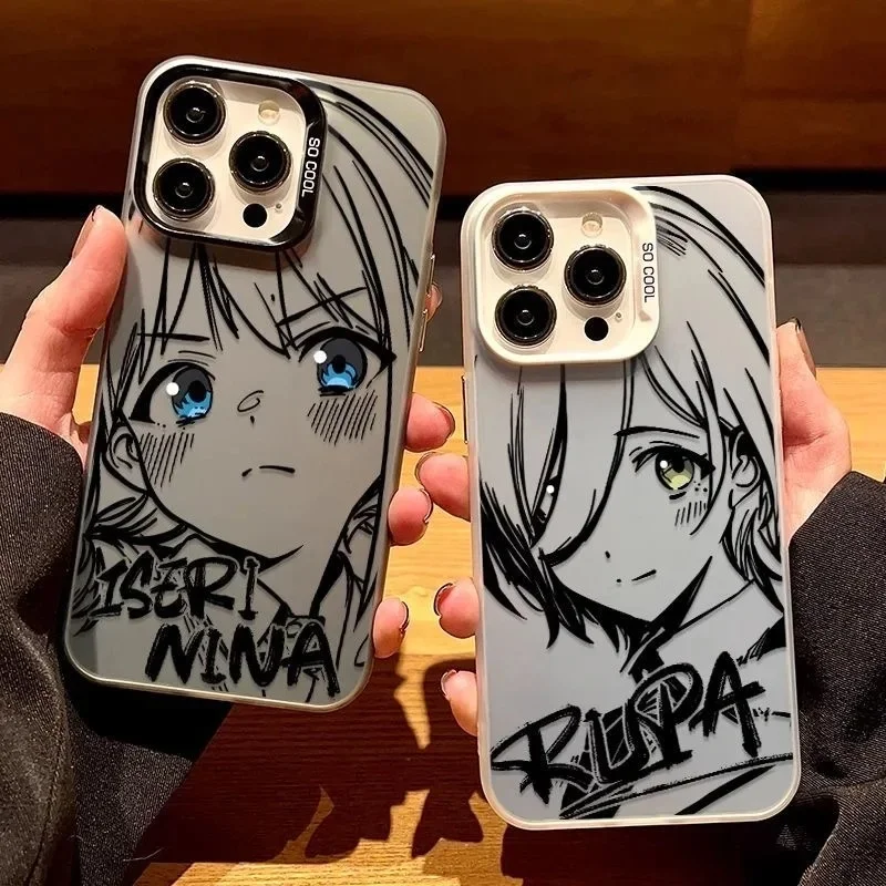 

Japan anime Cute GIRLS BAND CRY Soft protection Case for iPhone 16 15 13 12 11 14 Pro Max Plus shockproof Hard cartoon Coque
